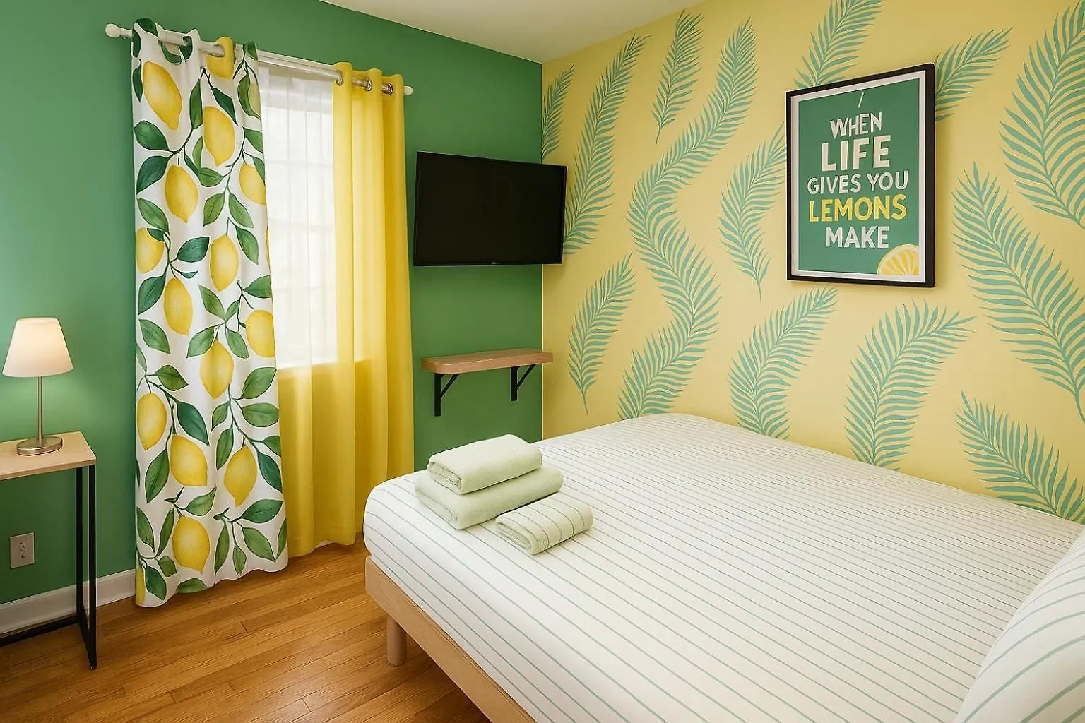 Lemon Vibes Queen Size Room